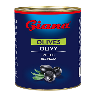 Španielske čierne olivy bez kôstky v slanom náleve 3000g
